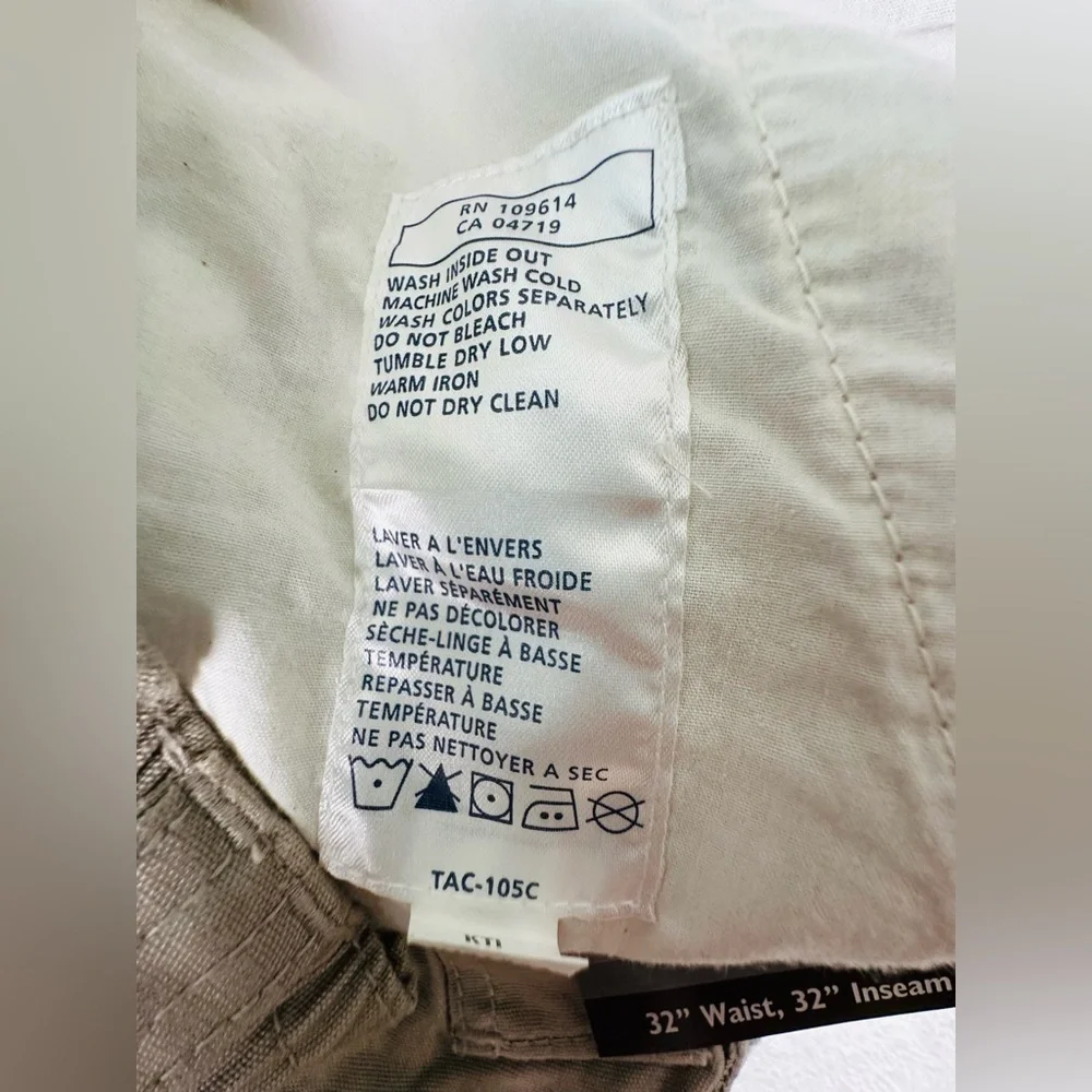5.11 Tactical Series Men's Beige 100% Cotton Canvas Cargo Pants Size 32”x32” - Picture 7 of 7